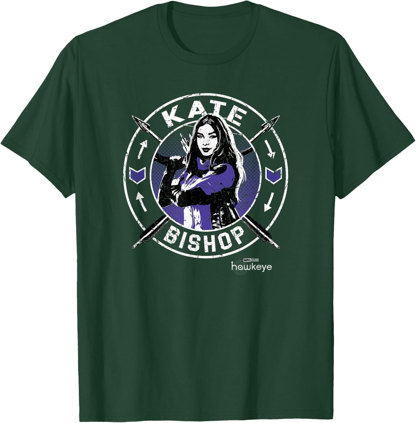Marvel Hawkeye Kate Bishop Arrow Circle Portrait T-Shirt - T-Shirt | Forest