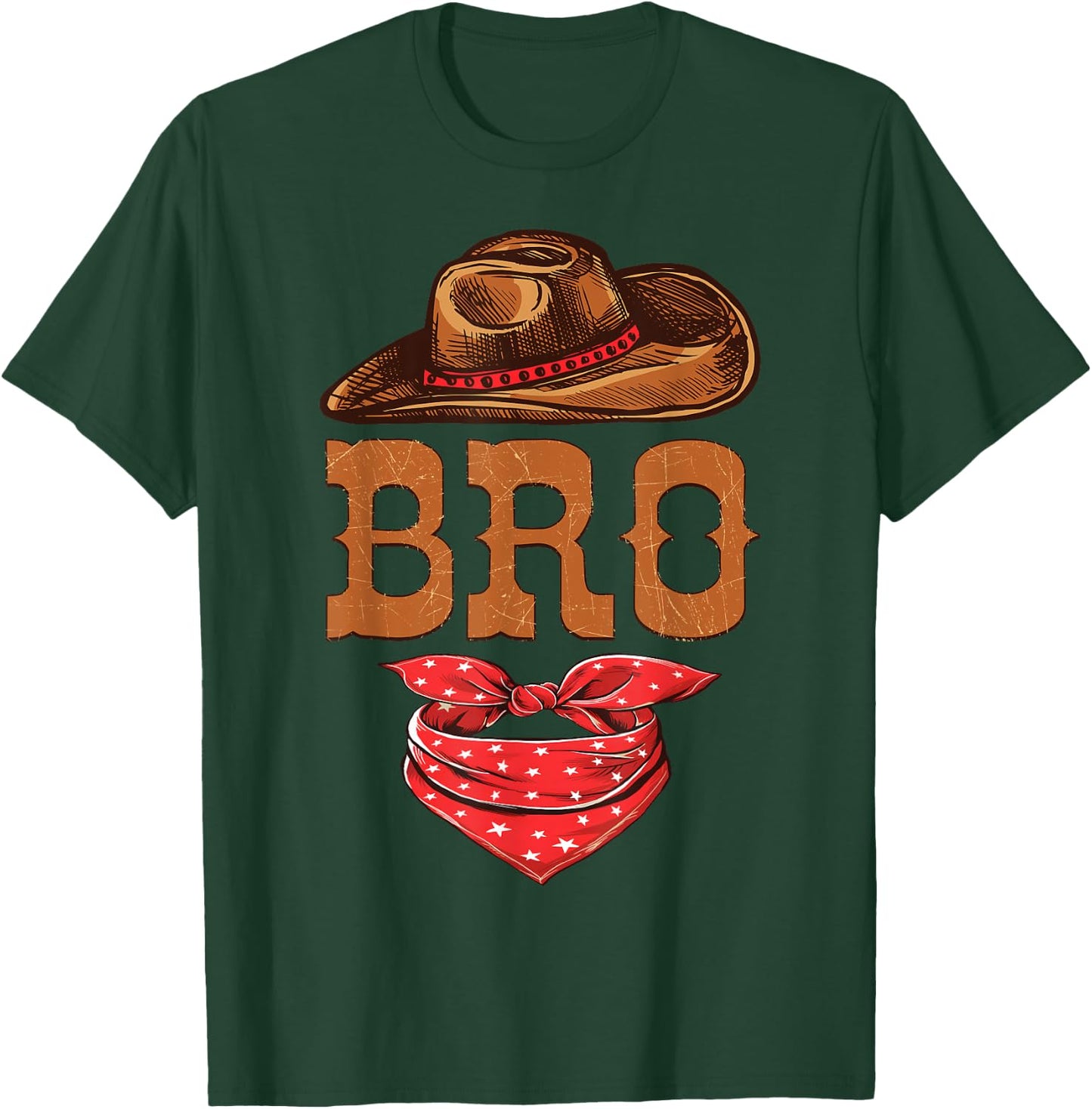 Bro Brother Western Birthday Cowboy Cowgirl Family Matching T-Shirt - T-Shirt | Forest