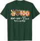 Peace Love 100 Days Of School Leopard Principal Life T-Shirt - T-Shirt | Forest