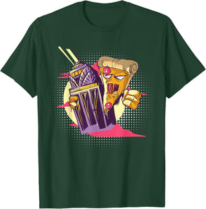 Pizzazilla Monster Pizza Eating Pizza T-Shirt - T-Shirt | Forest