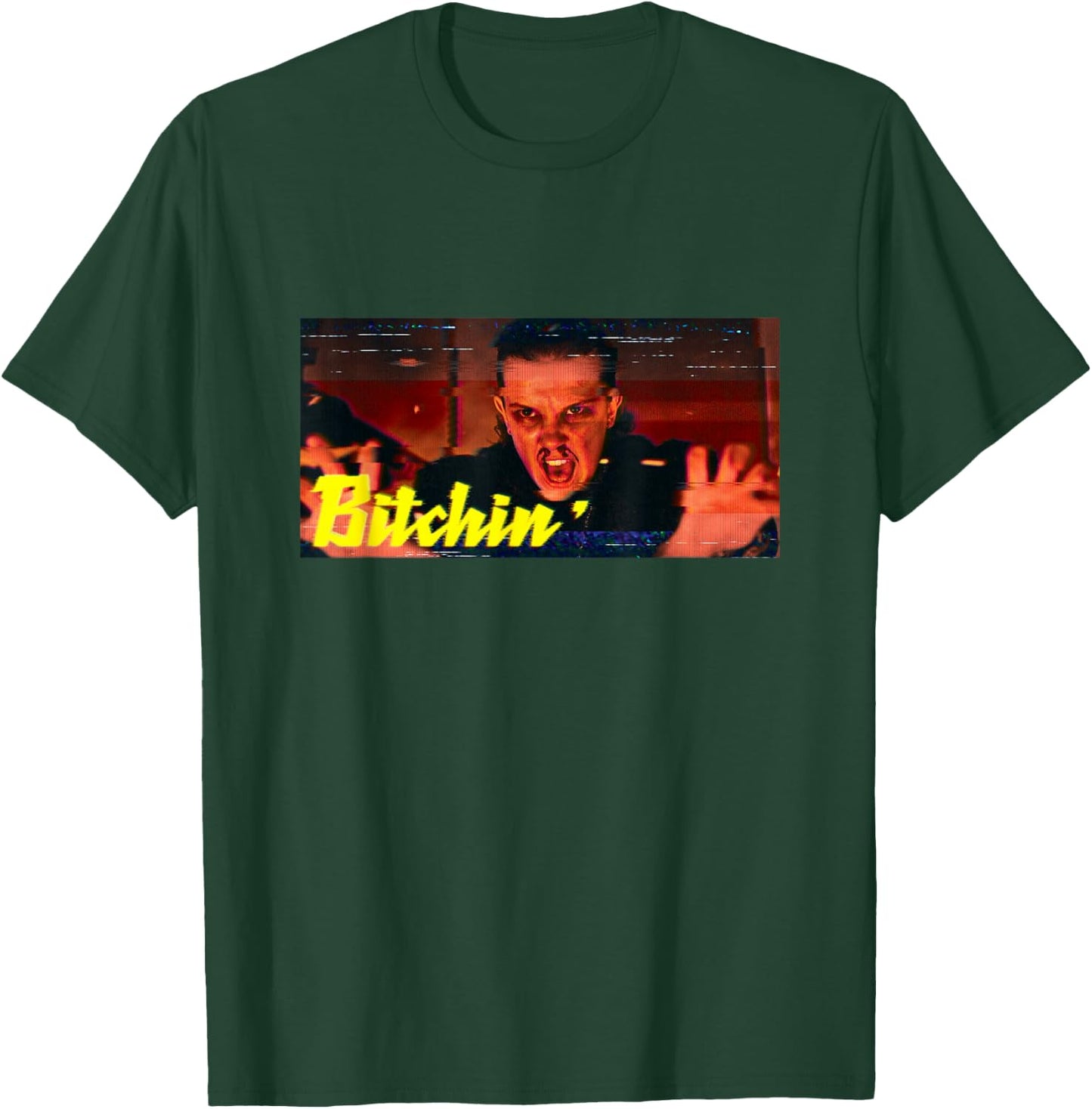 Stranger Things Eleven Bitchin' Vintage Power Panel T-Shirt - T-Shirt | Forest