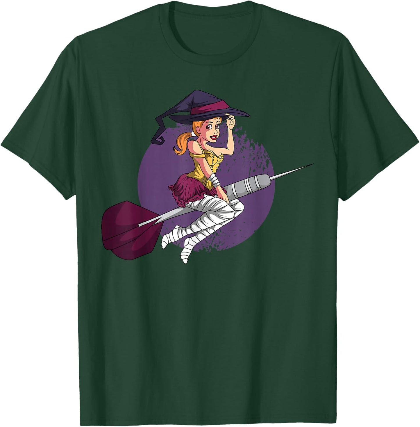 Halloween Darts Hexe Dartist All Hallows' Day Vollmond T-Shirt - T-Shirt | Forest