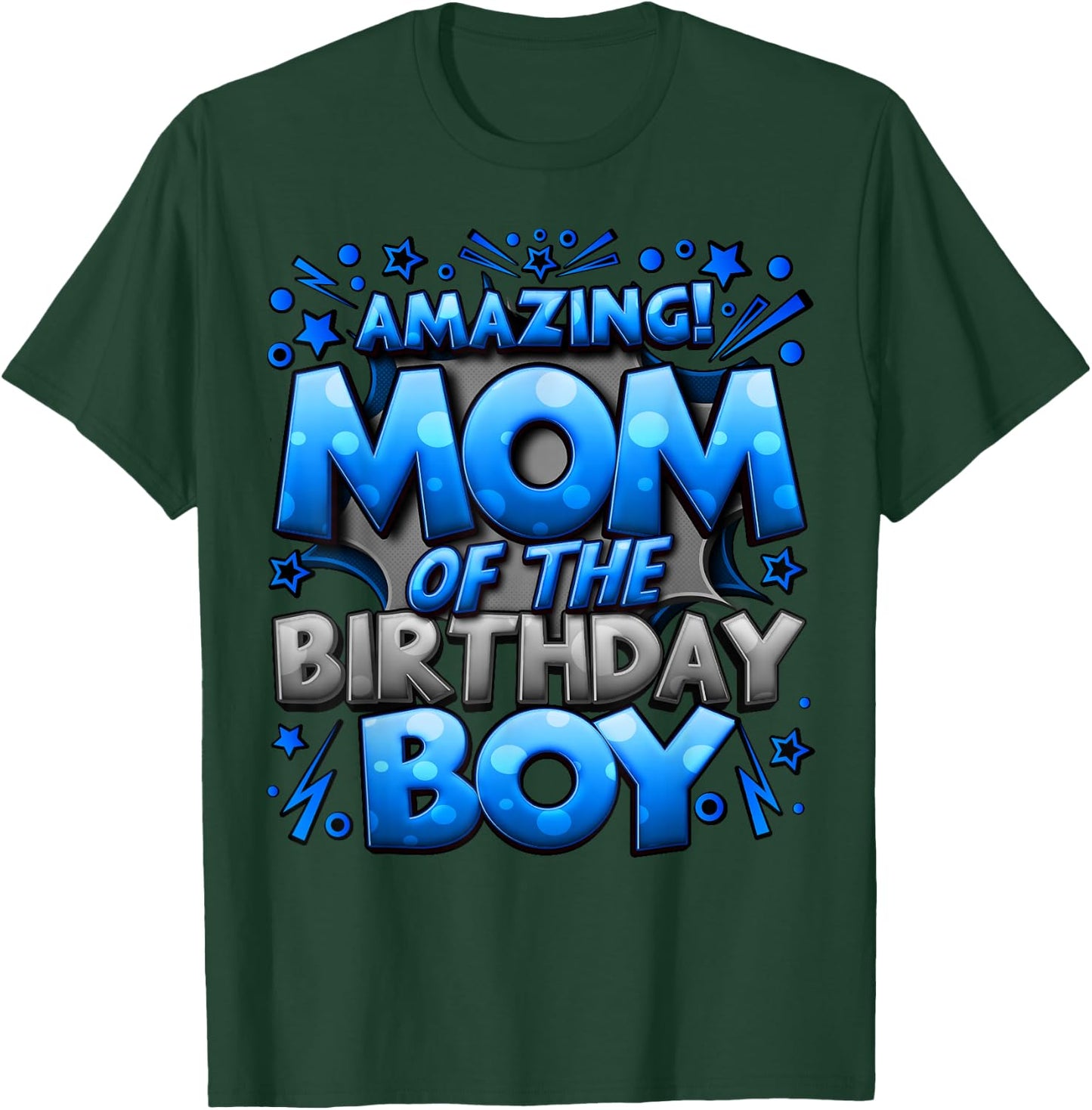 Mom of The Birthday Boy Matching Family Mommy T-Shirt - T-Shirt | Forest
