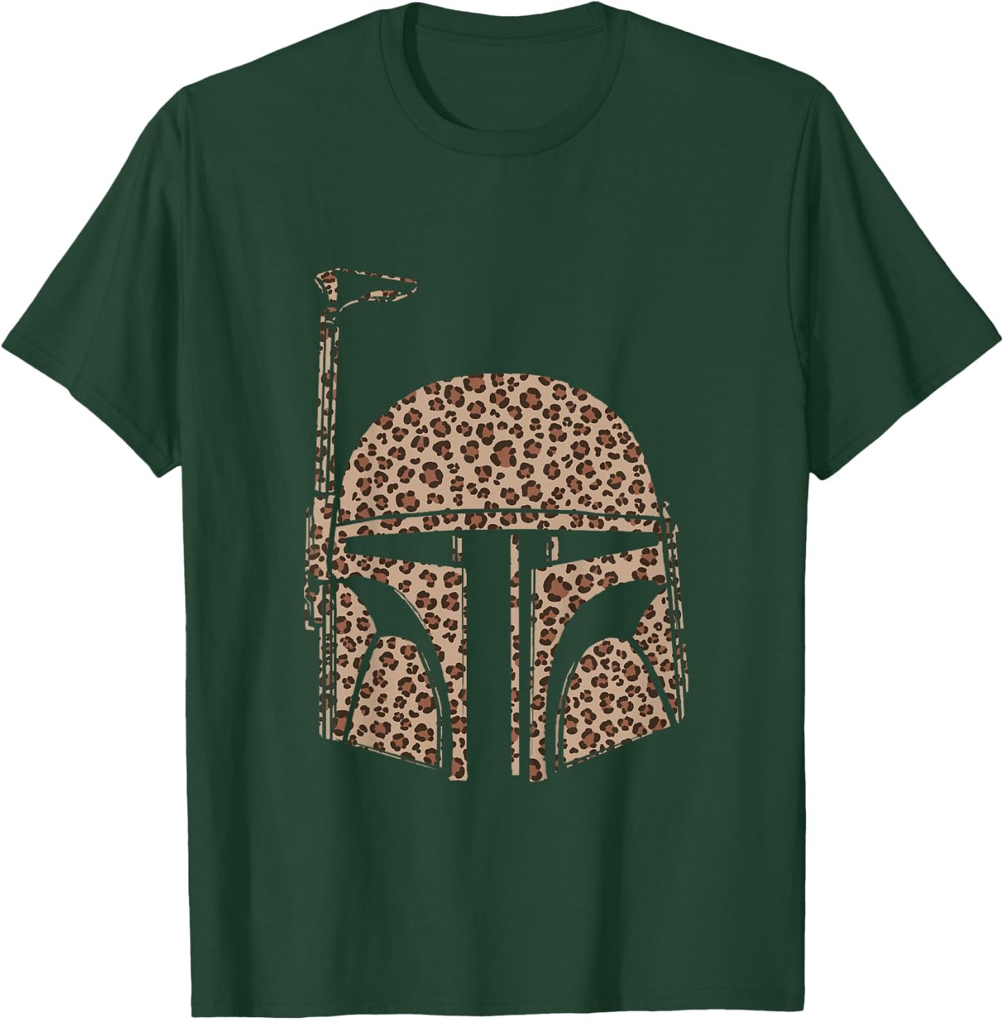Kids Star Wars Classic Boba Fett Cheetah Print Vintage Helmet T-Shirt - T-Shirt | Forest