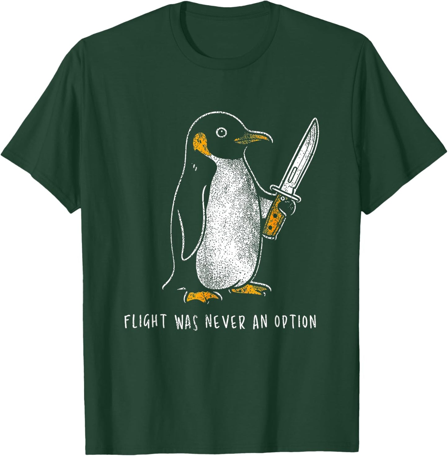 Penguin Flight was Never an Option Funny Dark Humor T-Shirt - T-Shirt | Forest