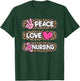 Cute Peace Love Nursing Leopard design Nurse Women T-Shirt - T-Shirt | Forest
