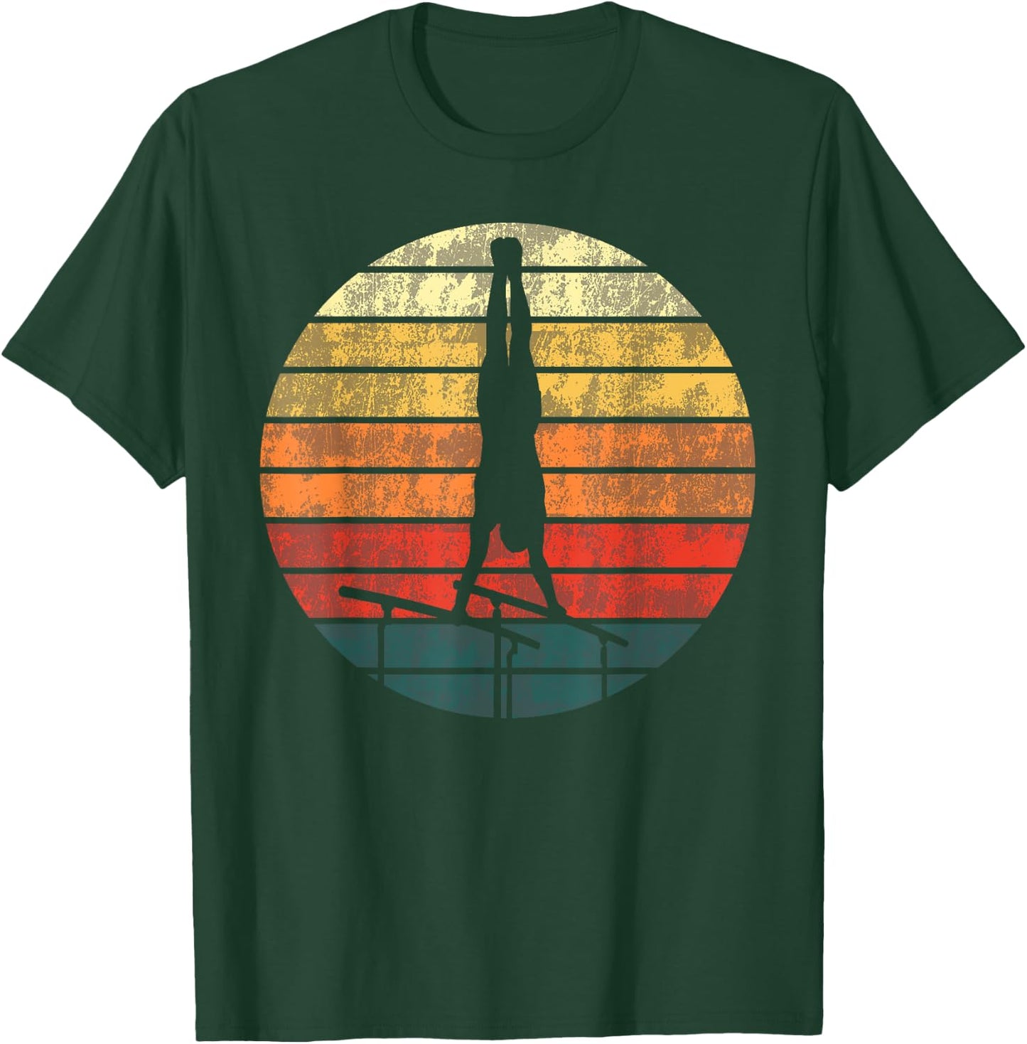 for Art Gymnastics Bars Gymnastics Retro Vintage, black, s T-Shirt - T-Shirt | Forest