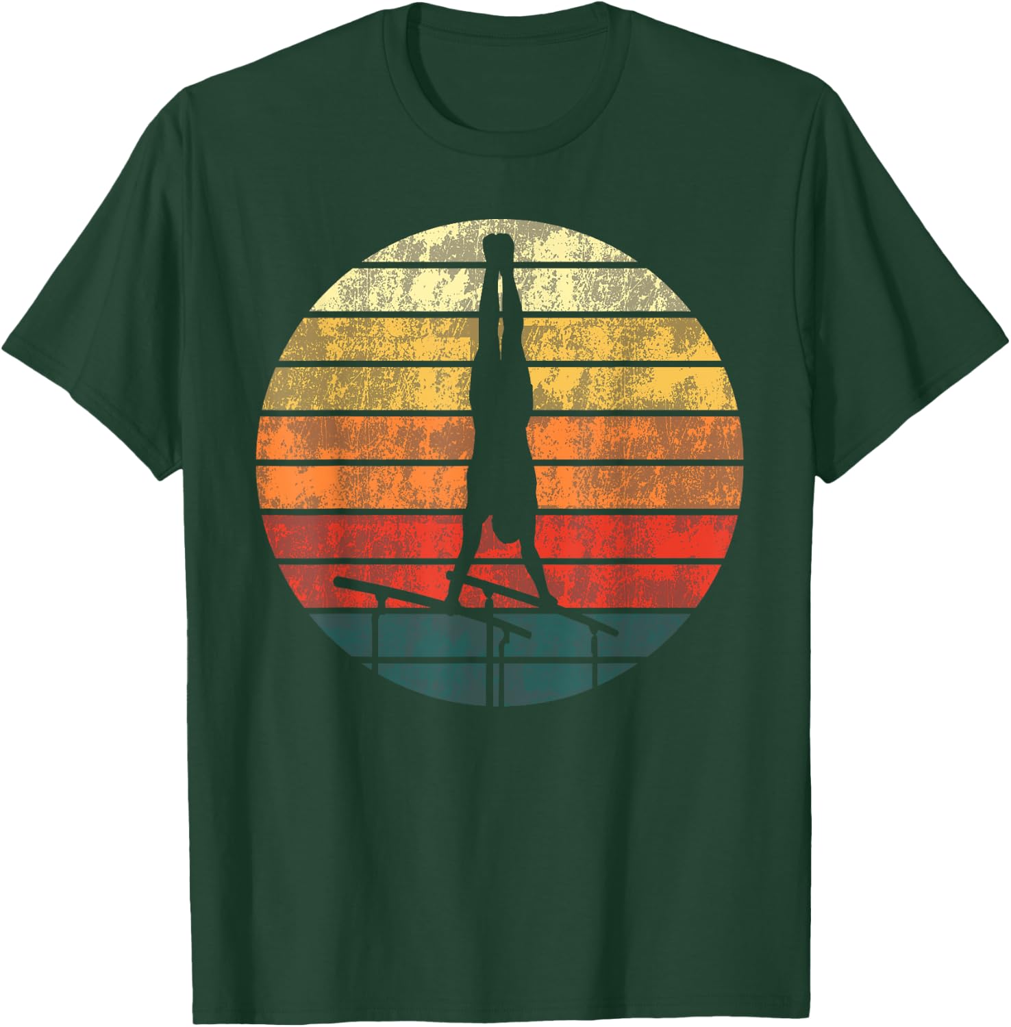 for Art Gymnastics Bars Gymnastics Retro Vintage, black, s T-Shirt - T-Shirt | Forest