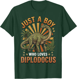 Just A Boy Who Loves Diplodocus T-Shirt - T-Shirt | Forest