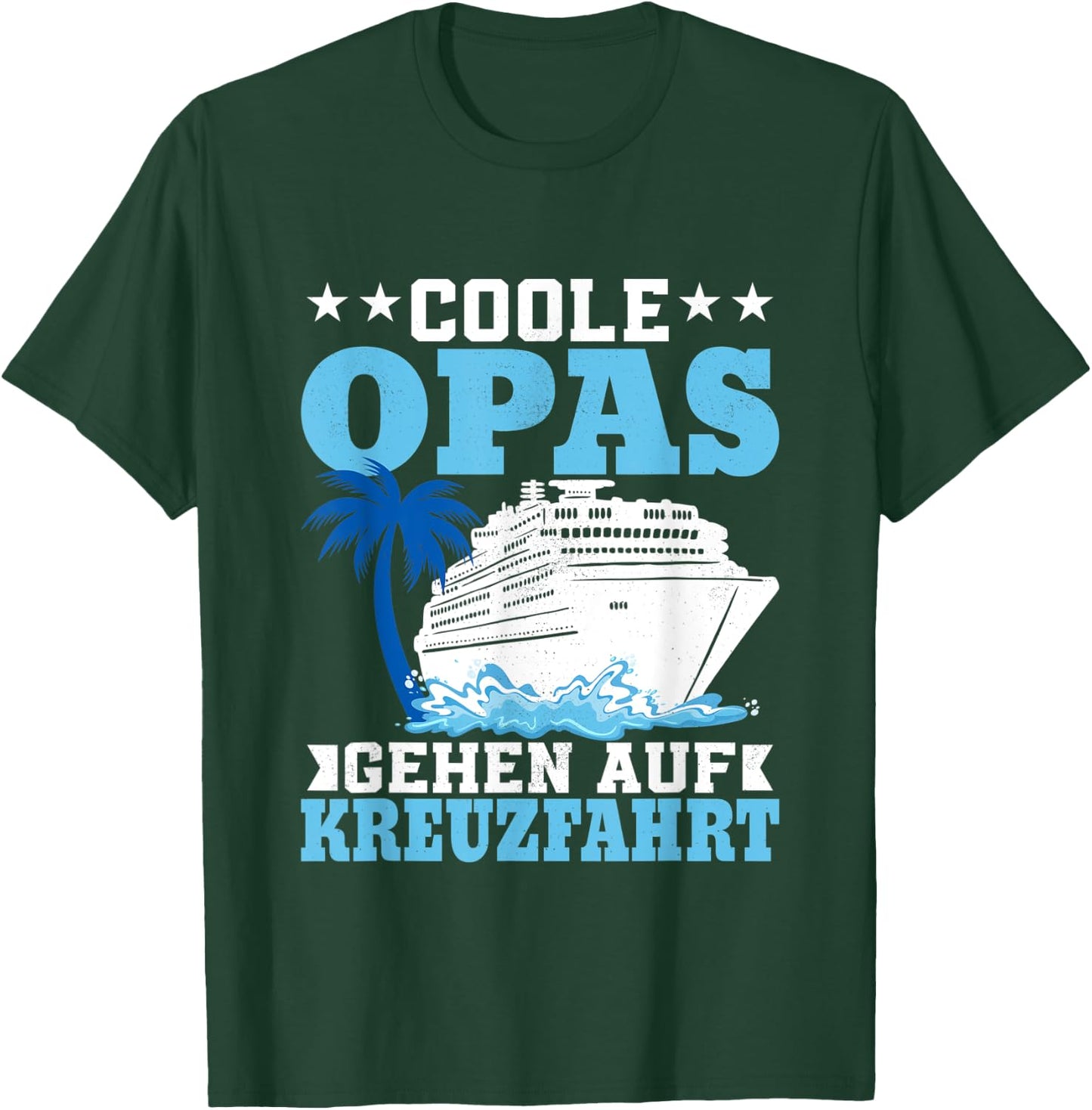 Cool Grandpa Go On Cruise Ship Grandfather Holiday T-Shirt - T-Shirt | Forest