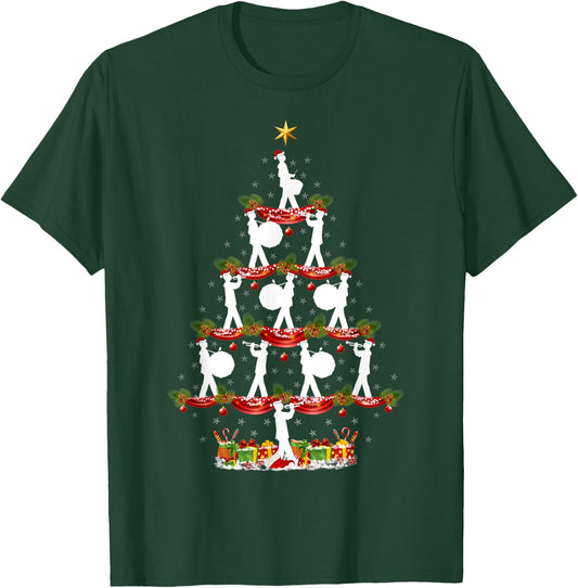 Funny Xmas Lighting Marching Band Christmas Tree T-Shirt - T-Shirt | Forest
