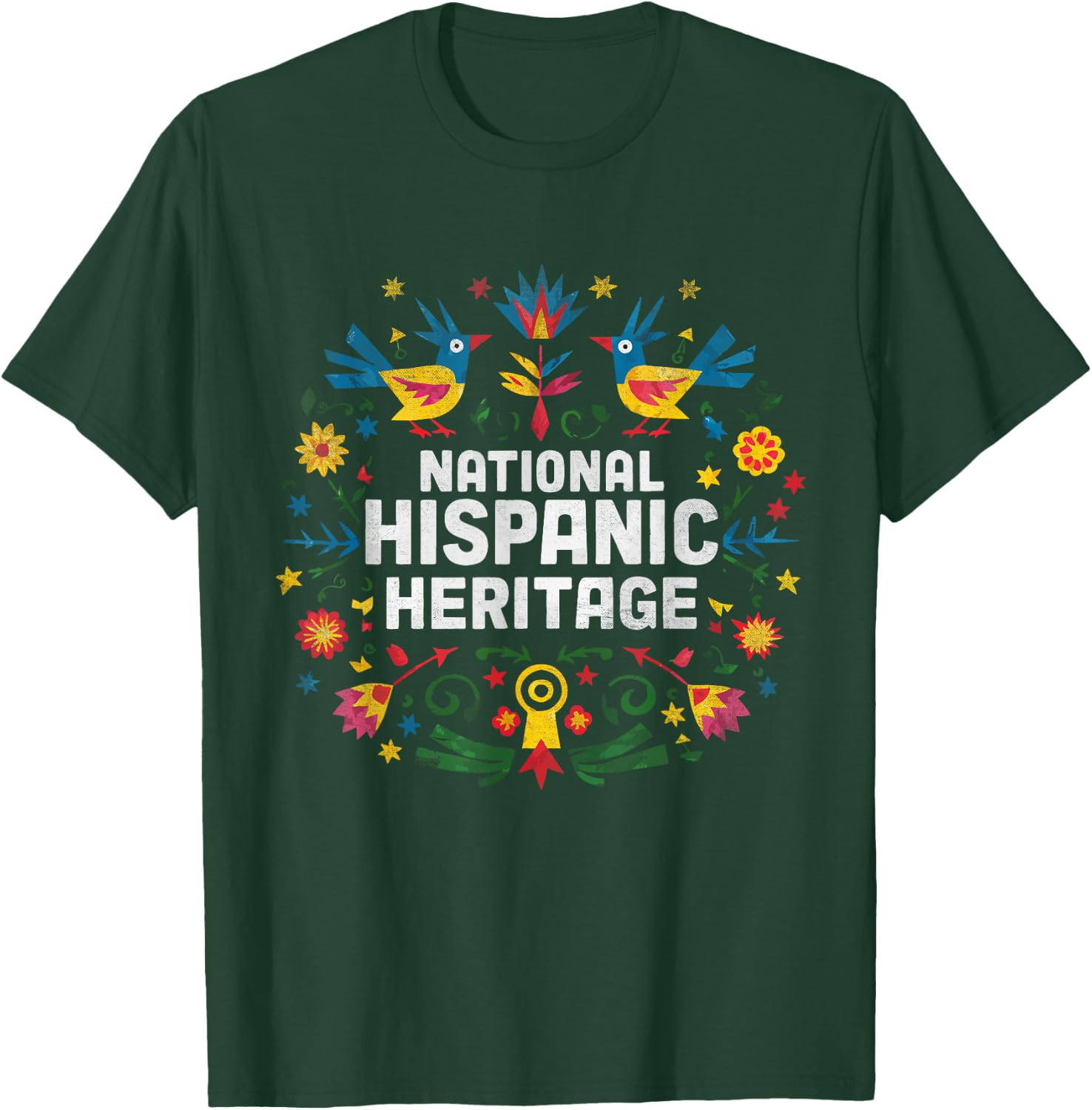 Hispanic Heritage Month National Latino Countries Flags T-Shirt - T-Shirt | Forest