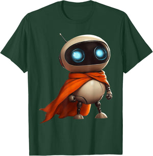 Petit robot mignon déguisé en super-héros T-Shirt - T-Shirt | Forest