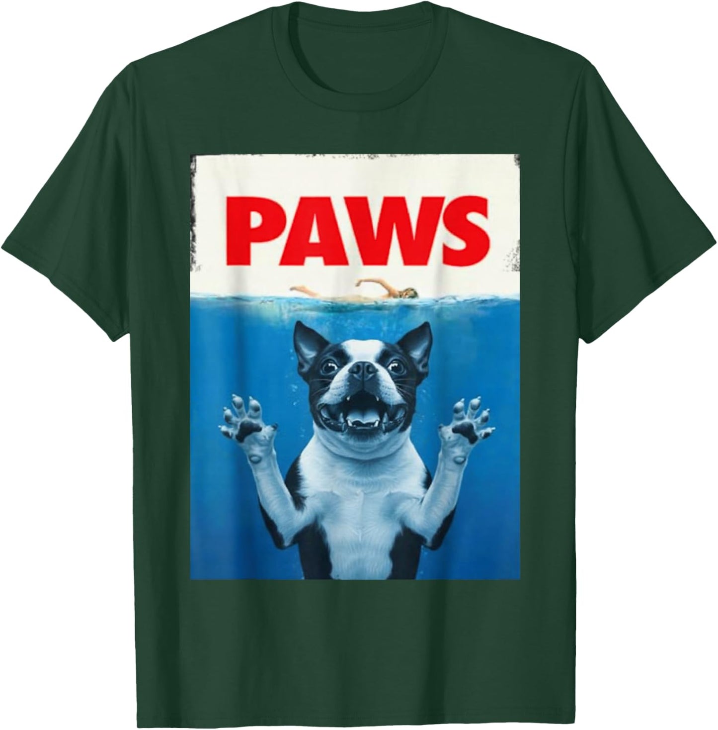 Paws Boston Terrier Dog Shirts Funny Gifts Women Kid T-Shirt - T-Shirt | Forest