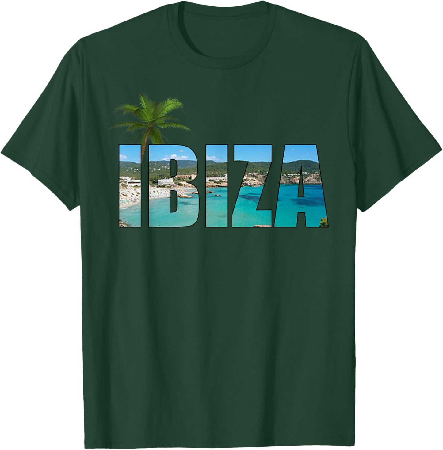 Ibiza Espana Beach Palm Tree Party Destination Gift T-Shirt - T-Shirt | Forest