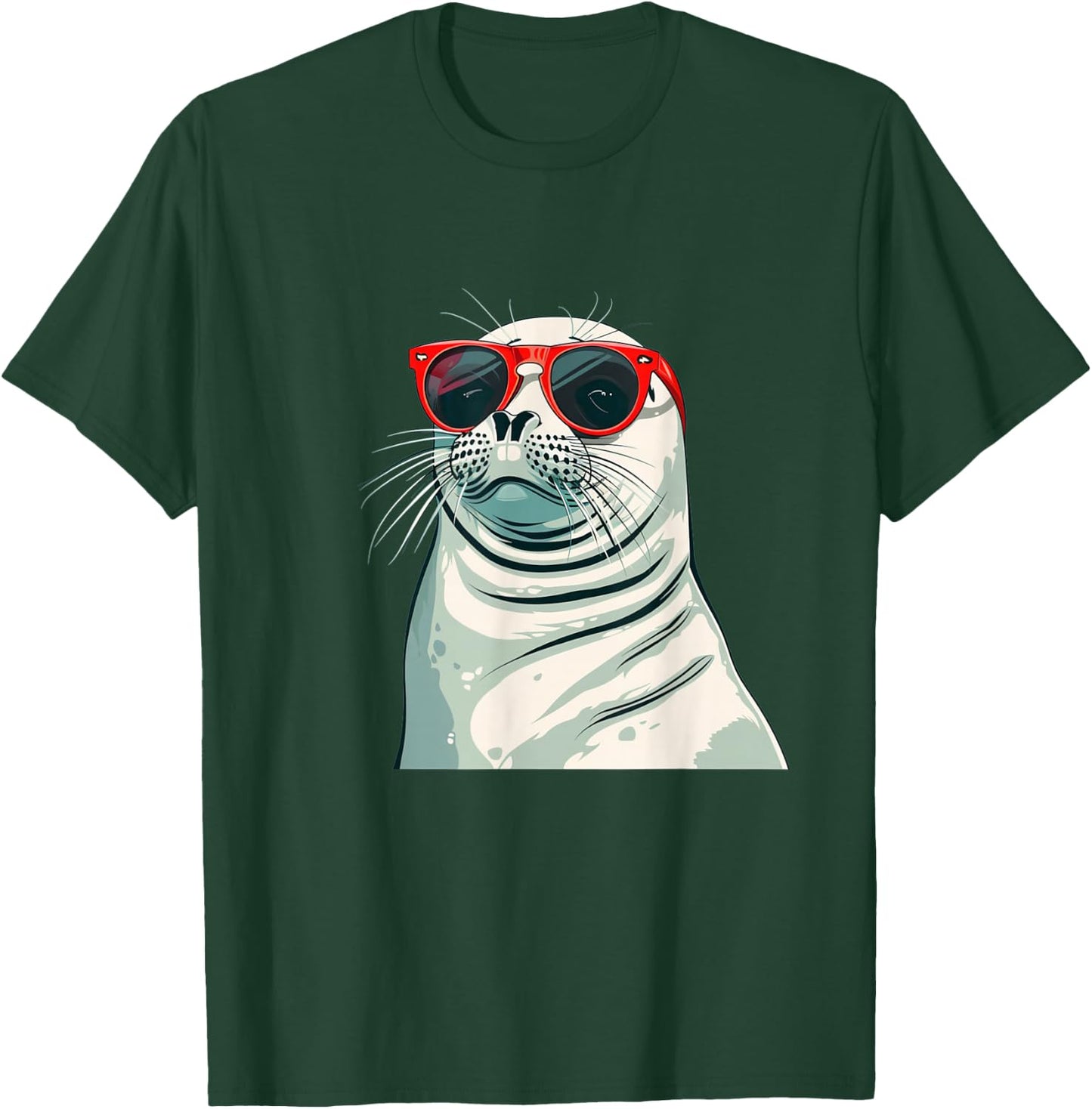 White seal with red sunglasses costume T-Shirt - T-Shirt | Forest