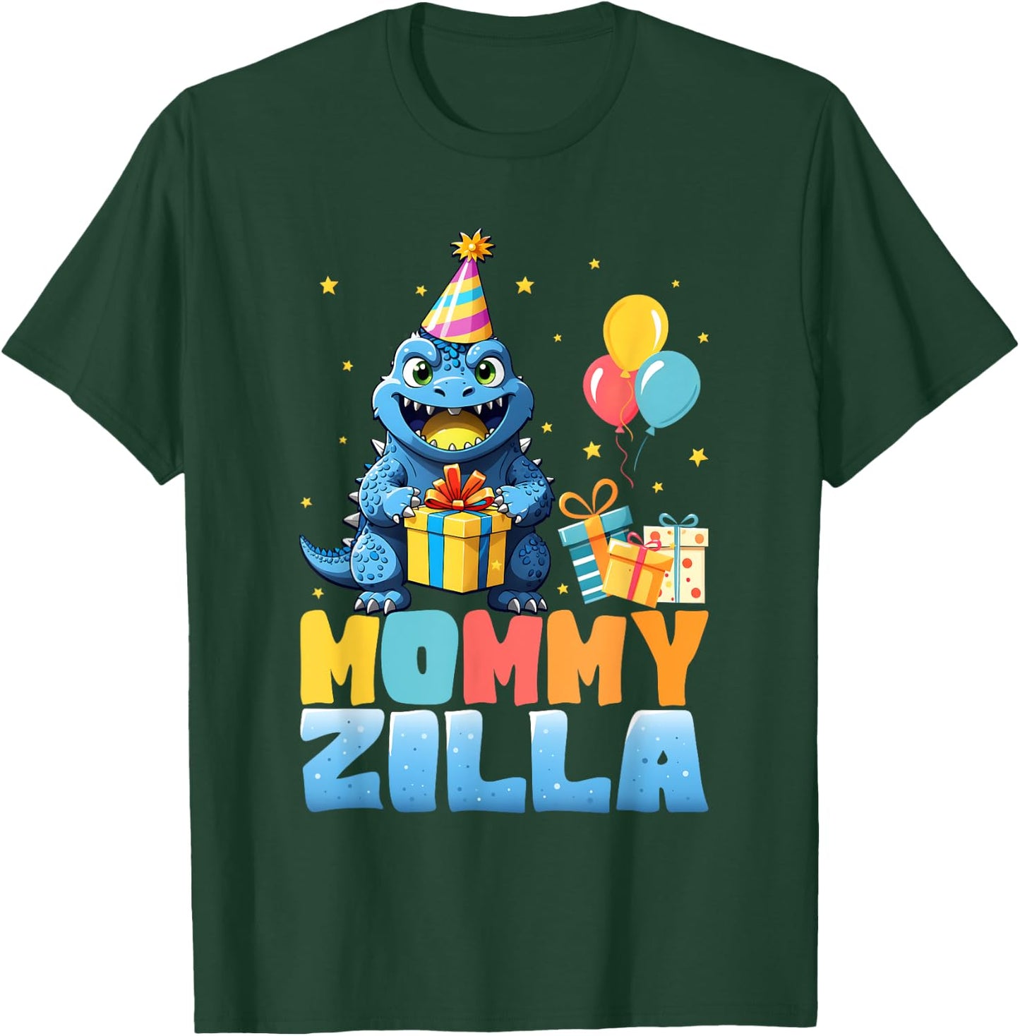 Mommyzilla Funny Monster Kaiju Family Matching Birthday Mom T-Shirt - T-Shirt | Forest