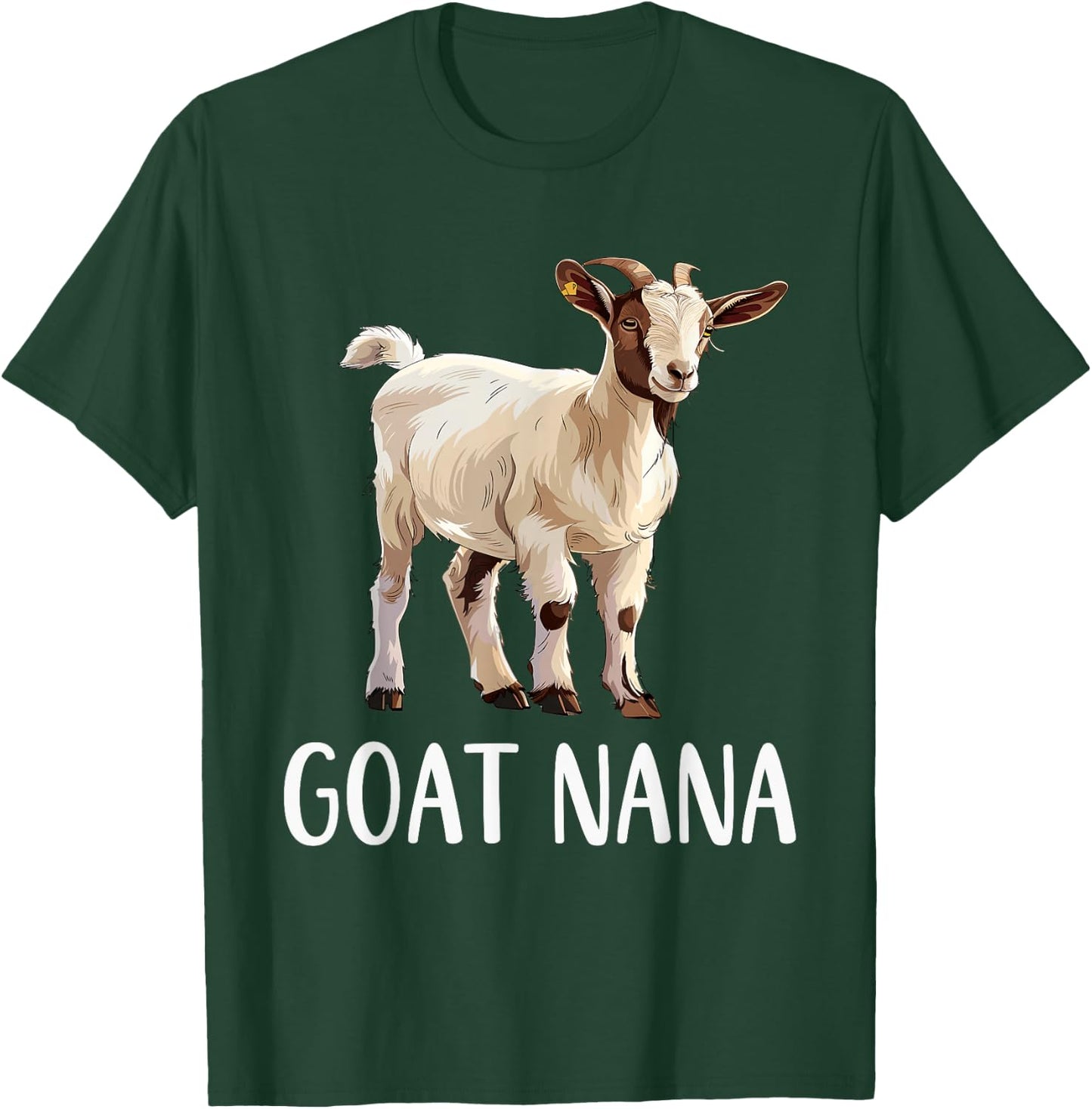 Goat Nana Funny Animals Lover Grandma Gift Mothers Day T-Shirt - T-Shirt | Forest