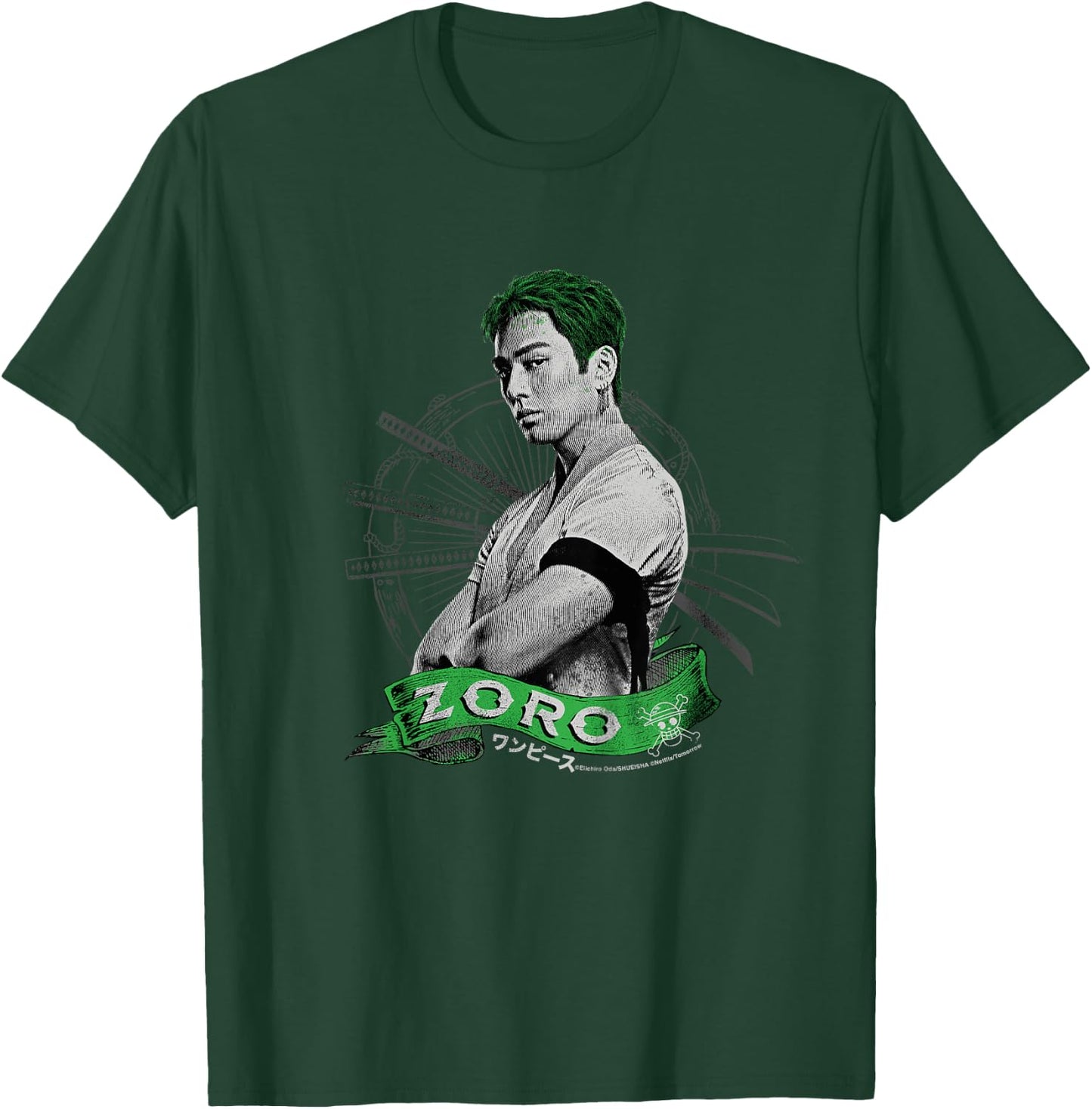 Kinder Roronoa Zoro Live Action Strohhut Piratenjäger Kinder T-Shirt - T-Shirt | Forest