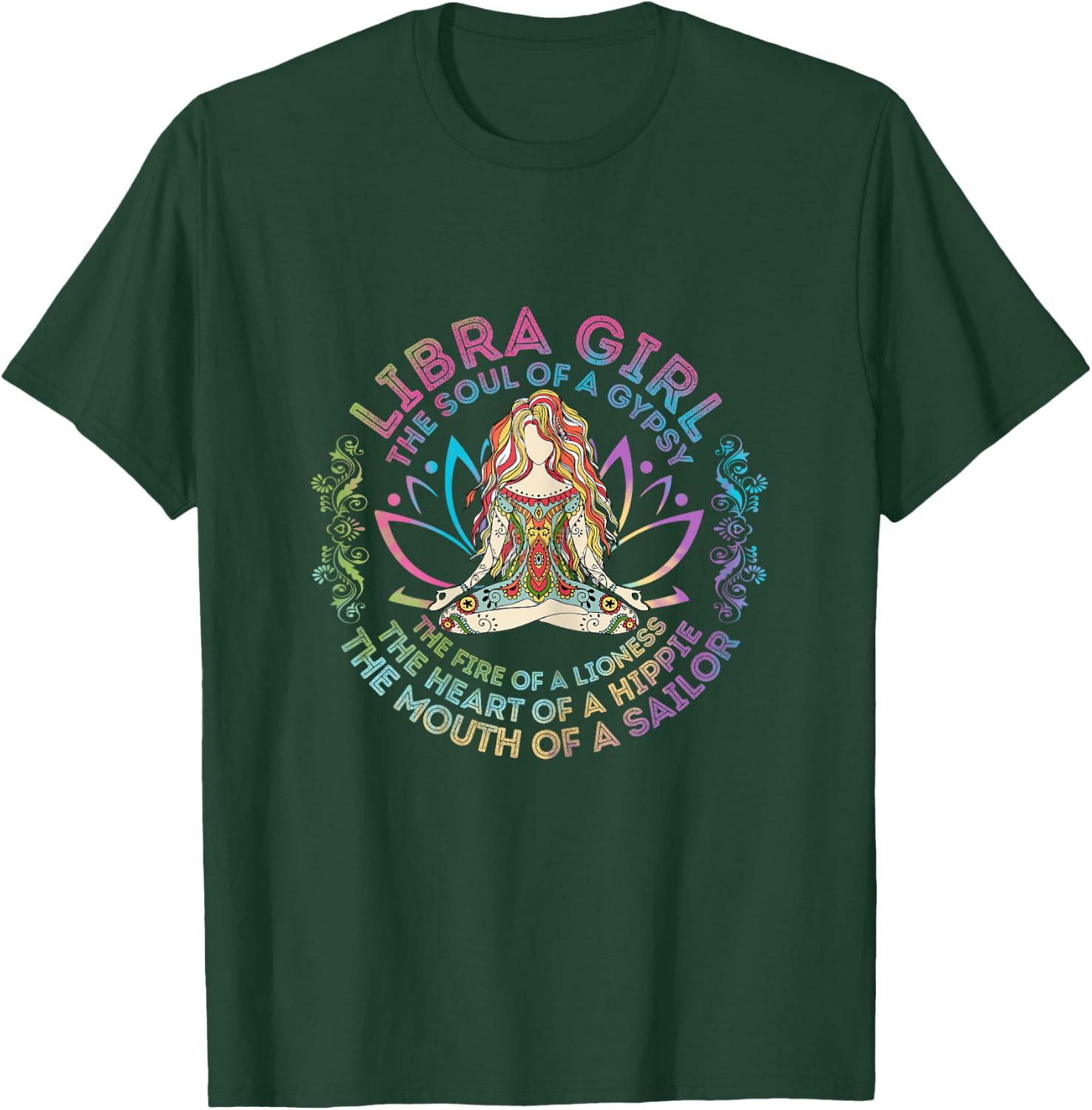 Libra Girl The Soul Of A Gypsy Birthday Hippie Soul T-Shirt - T-Shirt | Forest
