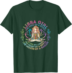 Libra Girl The Soul Of A Gypsy Birthday Hippie Soul T-Shirt - T-Shirt | Forest