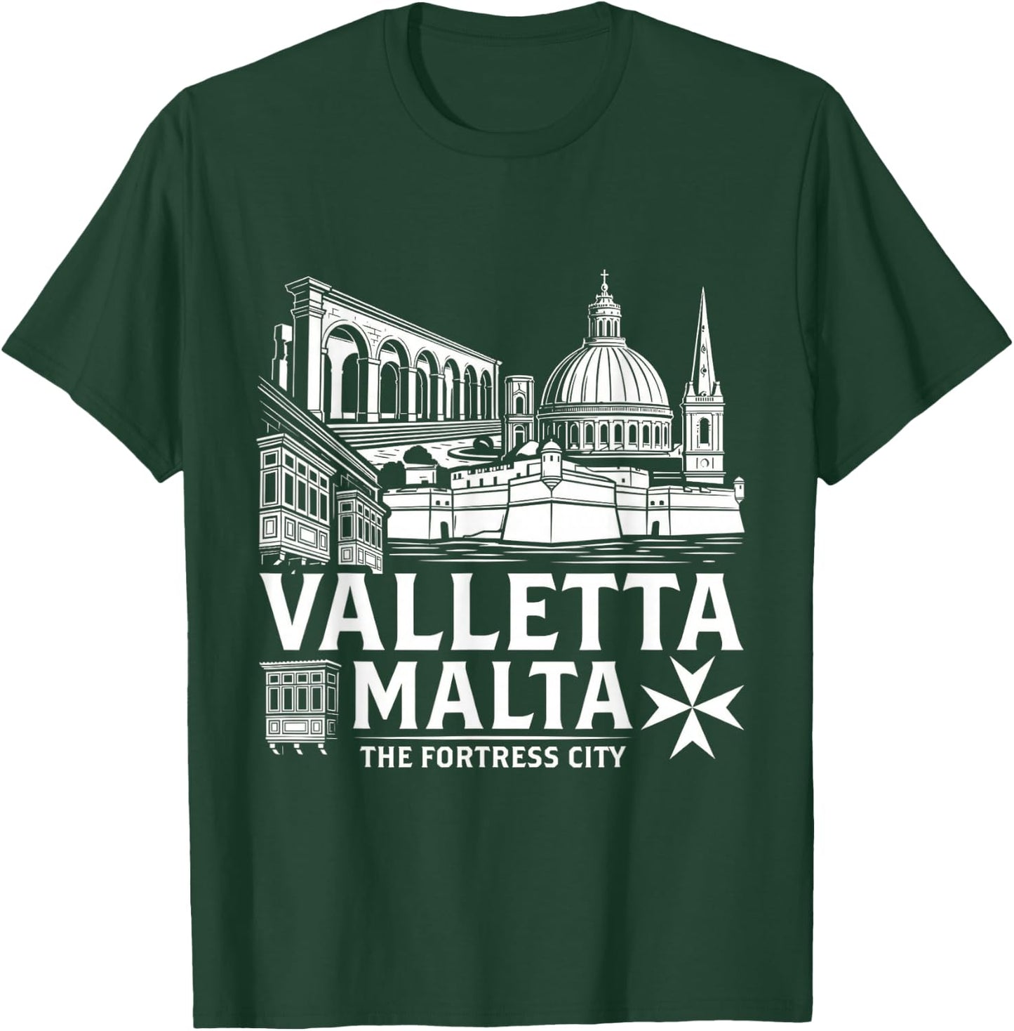 Cadeau Souvenir de Voyage de la Valette Malte T-Shirt - T-Shirt | Forest