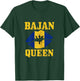 Bajan Queen Barbados Flag Pride Vintage Girl Women T-Shirt - T-Shirt | Forest