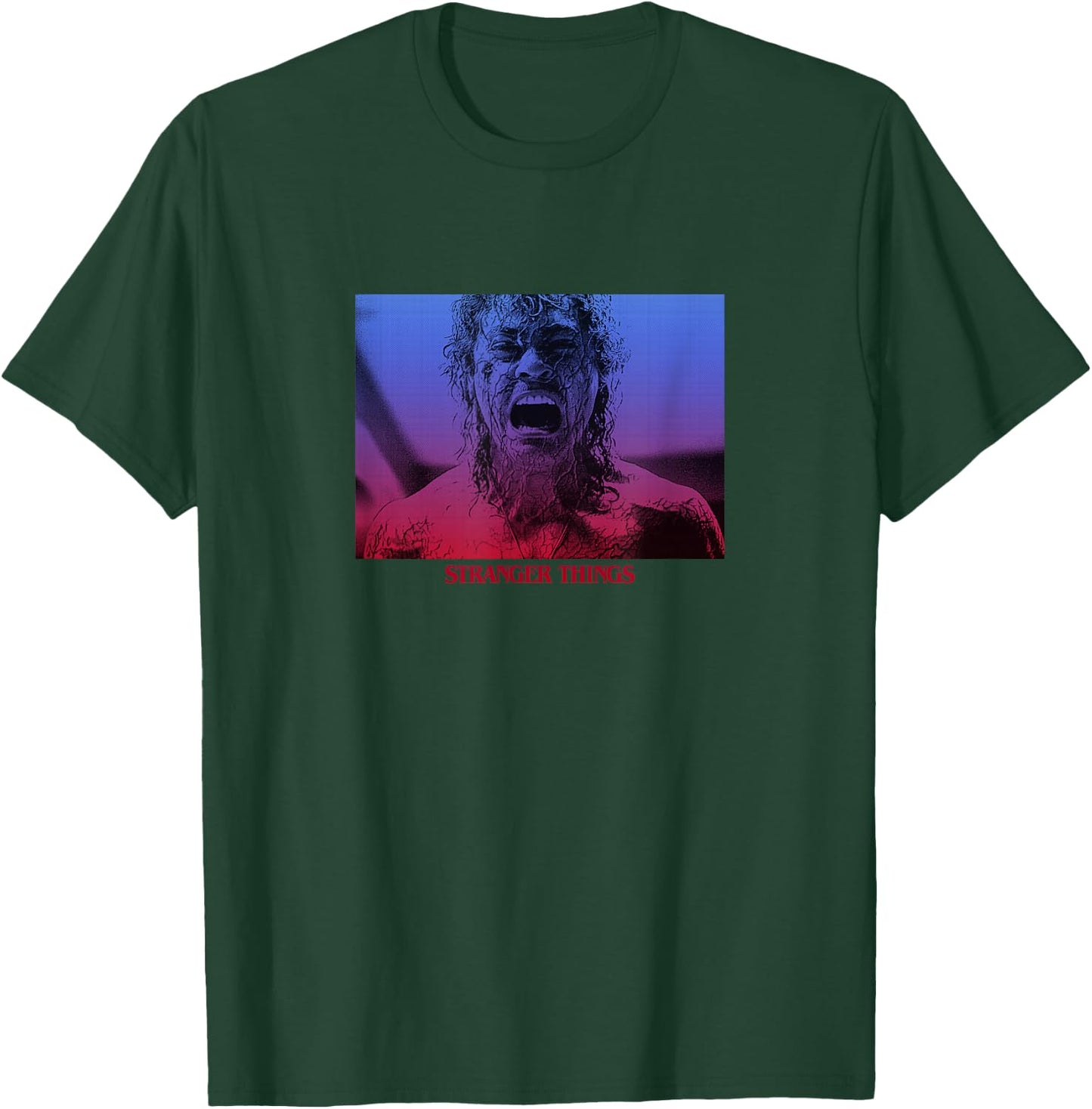 Stranger Things Billy Hargrove Gradient Scream Madness Panel T-Shirt - T-Shirt | Forest