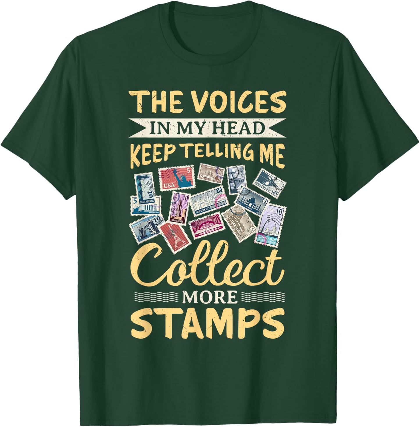 Stamp Collecting Passion Postage Stamp Collection Philately T-Shirt - T-Shirt | Forest