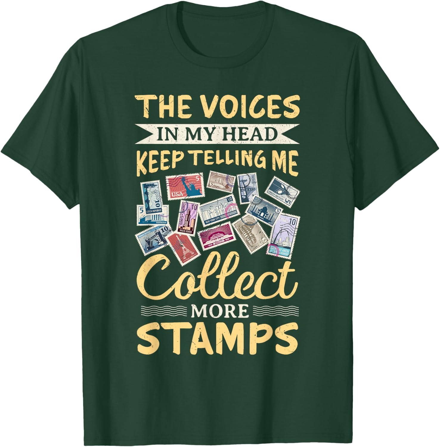 Stamp Collecting Passion Postage Stamp Collection Philately T-Shirt - T-Shirt | Forest
