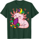 Mardi Gras Axolotl Fat Tuesday Boys Girls Kids Women Men T-Shirt - T-Shirt | Forest
