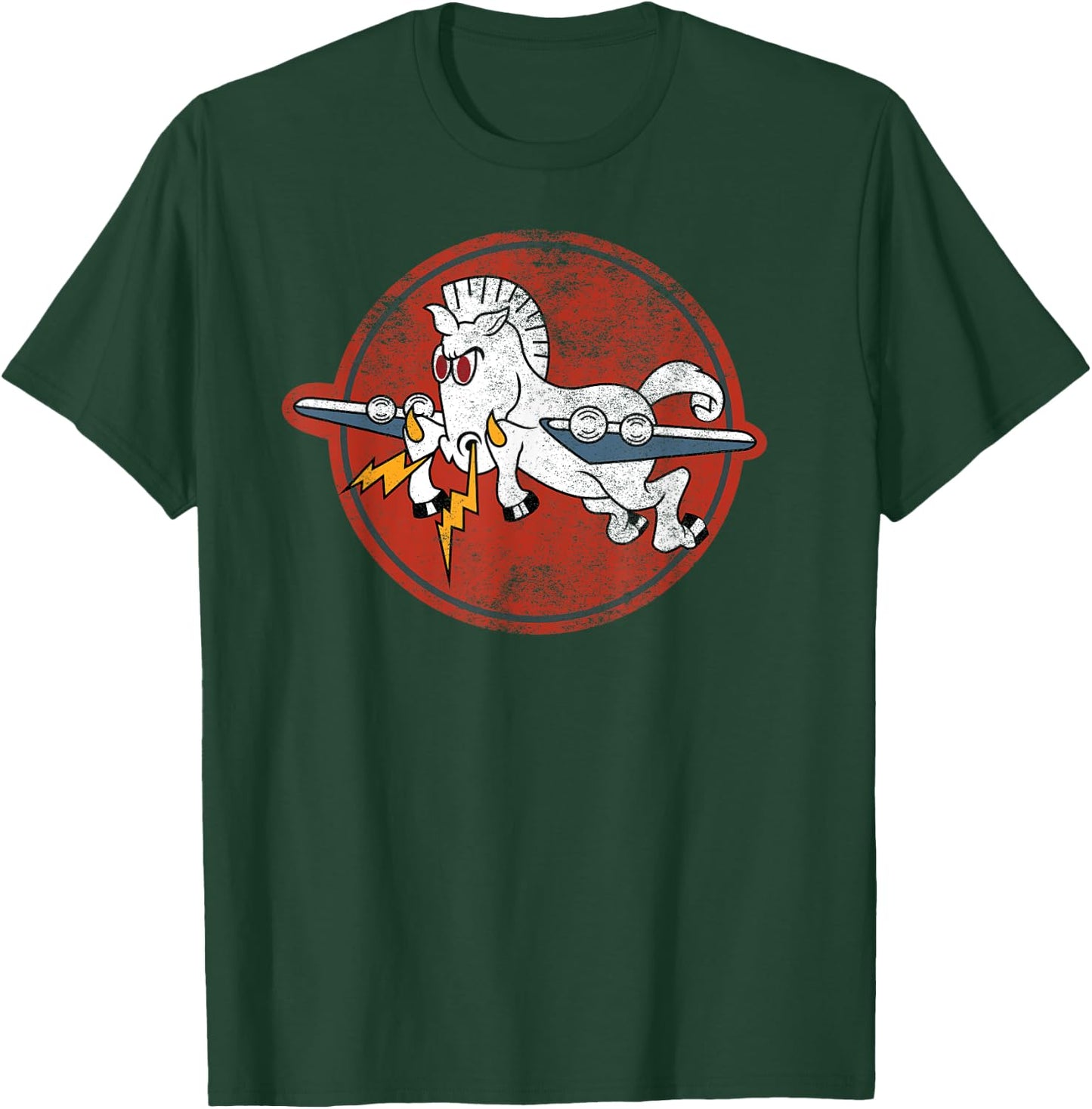 WW2 532 Bomb Training Squadron Bomber Patch Horse Military T-Shirt - T-Shirt | Forest