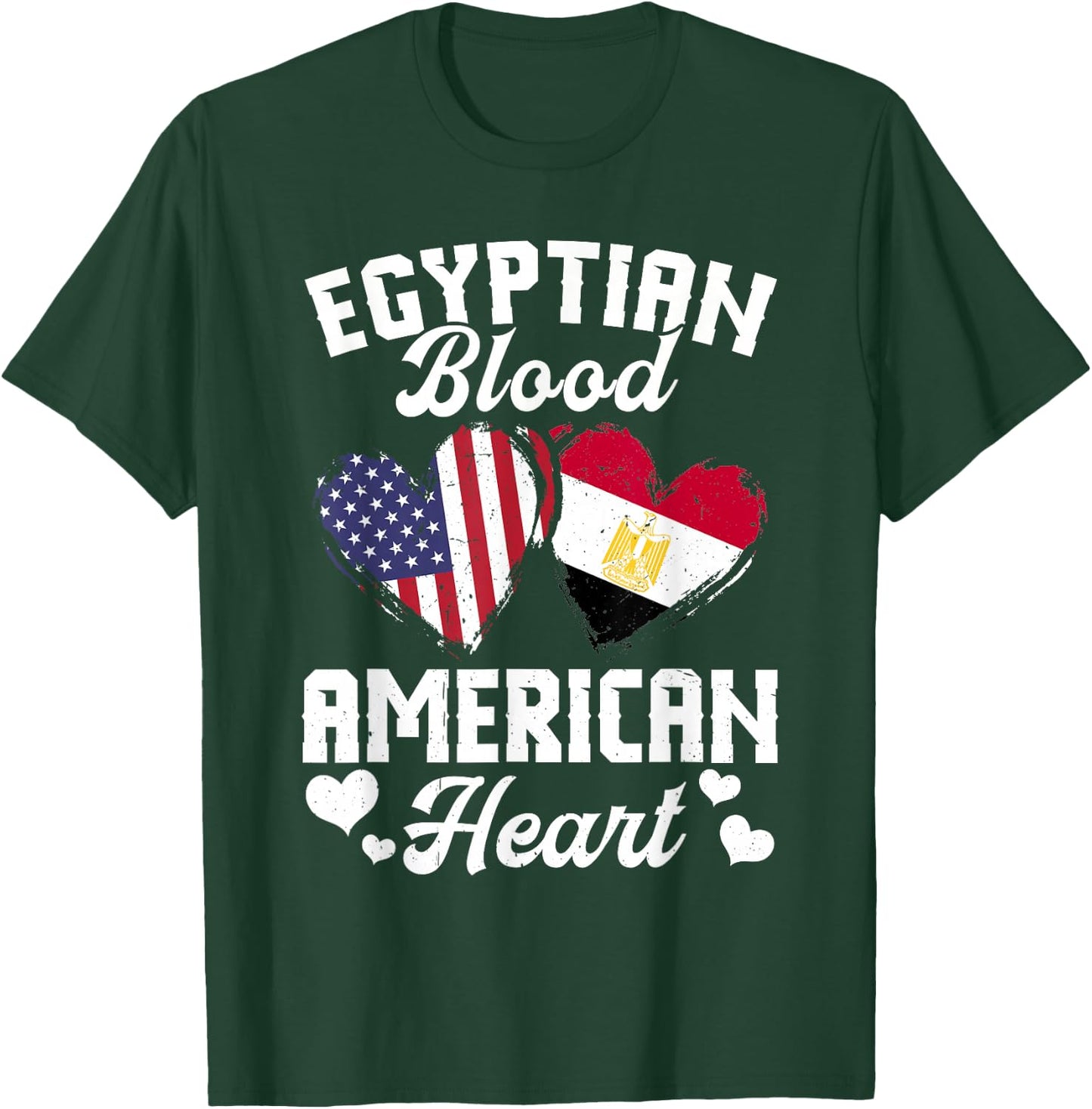 Egyptian Flag Uniform American Outfit US Flags Egypt T-Shirt - T-Shirt | Forest