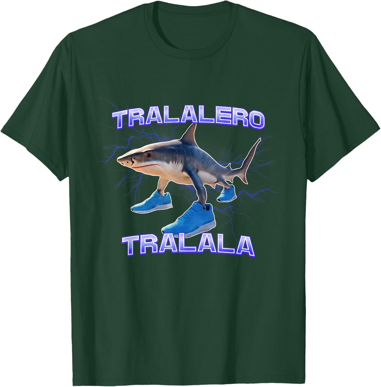 Tralalero Tralala Bootleg Brainrot Meme Italian Brainrot , Black, S T-Shirt - T-Shirt | Forest