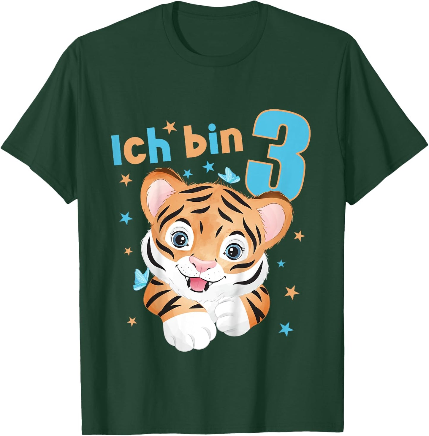 Kinder 3 Jahre alt Ich bin 3 Tiger 3. Geburtstag T-Shirt - T-Shirt | Forest