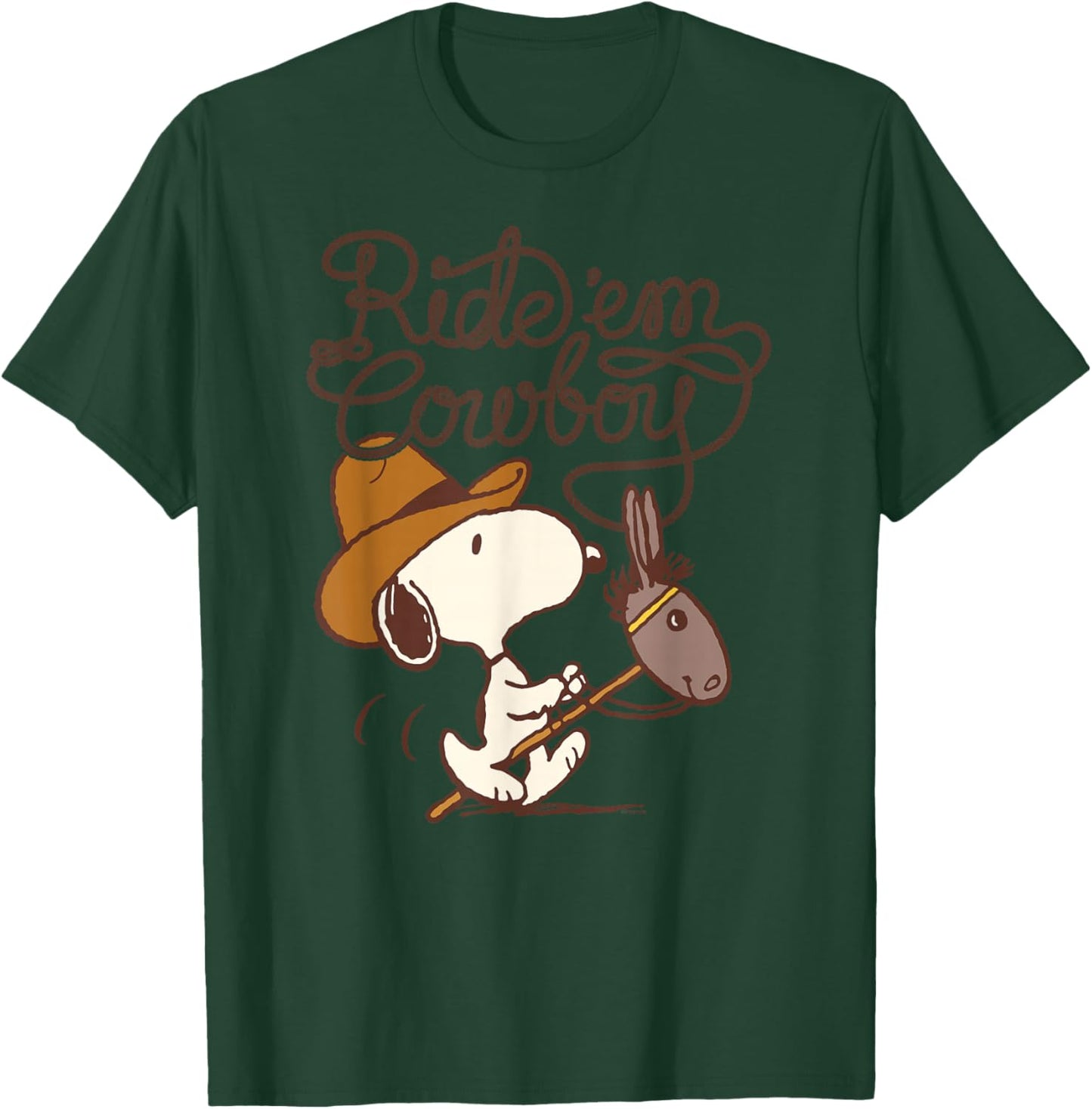 Peanuts - Ride Em Cowboy , black T-Shirt - T-Shirt | Forest