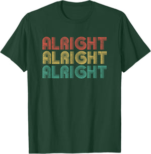 Alright Retro 70's Vintage Classique Seventies T-Shirt - T-Shirt | Forest