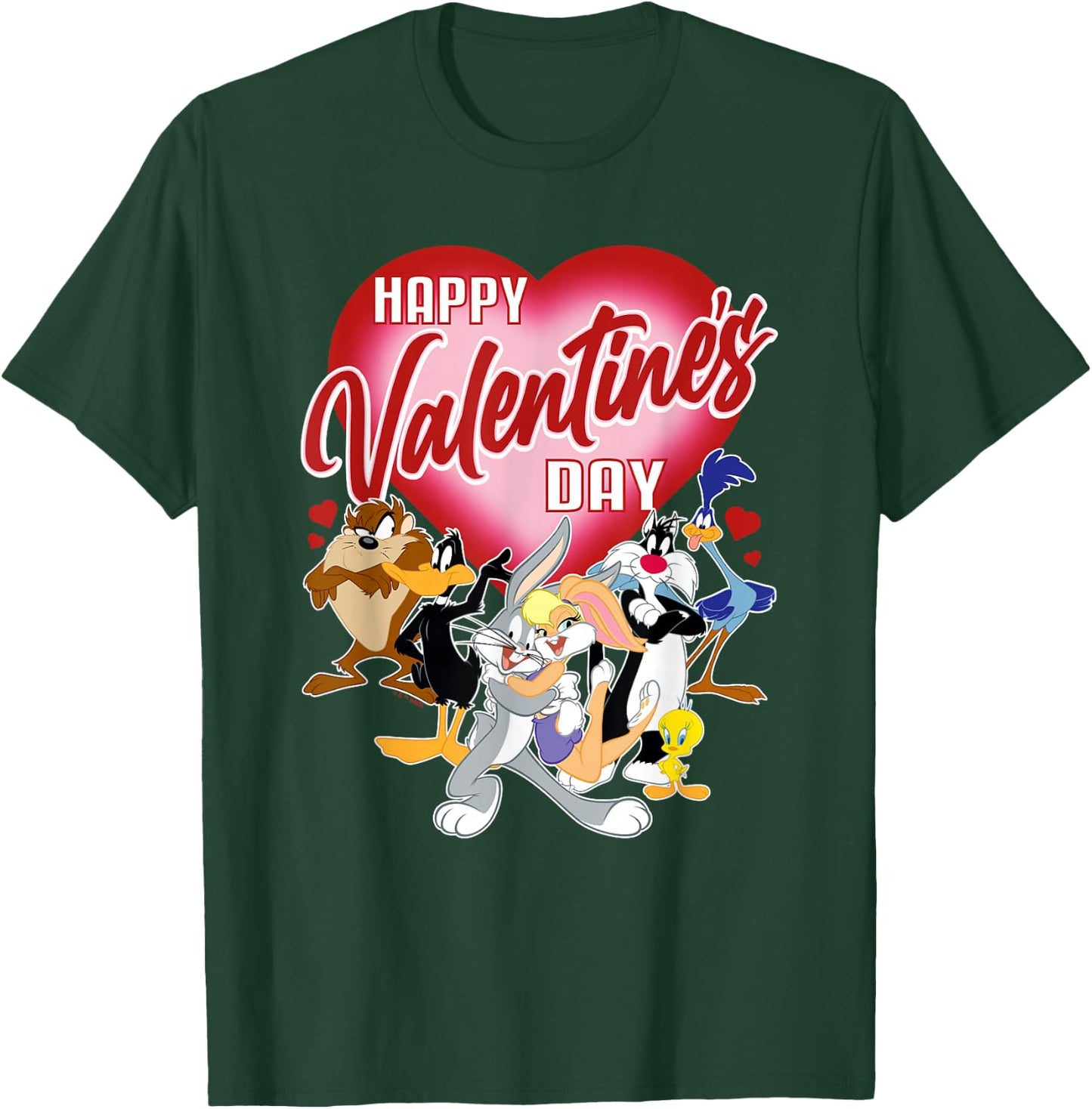 Looney Tunes Valentines Day Bugs Lola Tweety Taz Daffy T-Shirt - T-Shirt | Forest