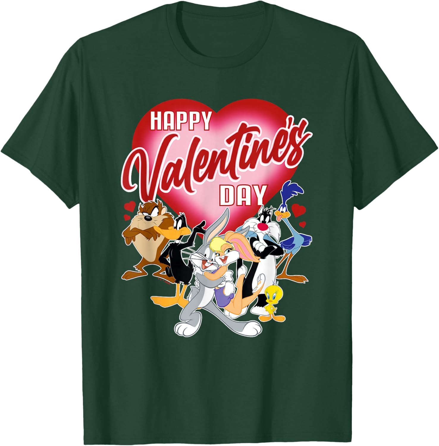 Looney Tunes Valentines Day Bugs Lola Tweety Taz Daffy T-Shirt - T-Shirt | Forest