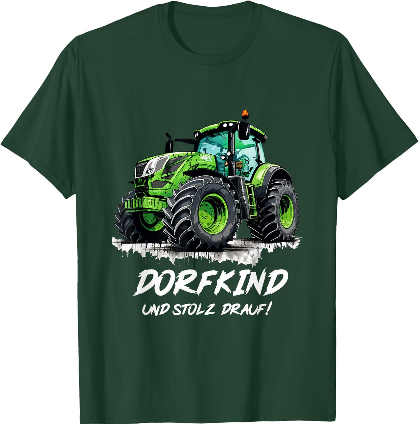 Dorfkind Traktor Design Landwirt & Bauern Trecker Geschenk T-Shirt - T-Shirt | Forest