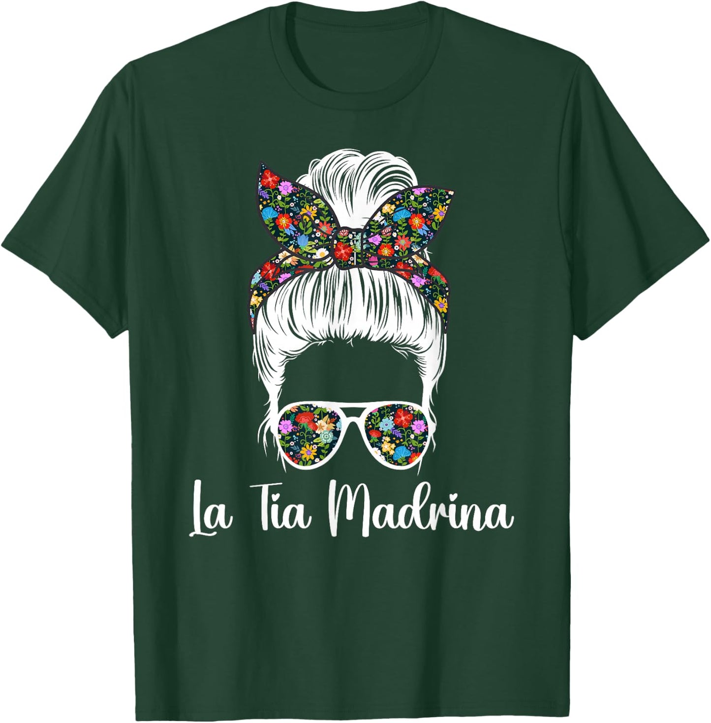 La Tia Madrina Messy Bun Tia Madrina Proposal T-Shirt - T-Shirt | Forest