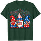 Gnomes American Flag Independence Day Patriotic 4th of July T-Shirt - T-Shirt | Forest