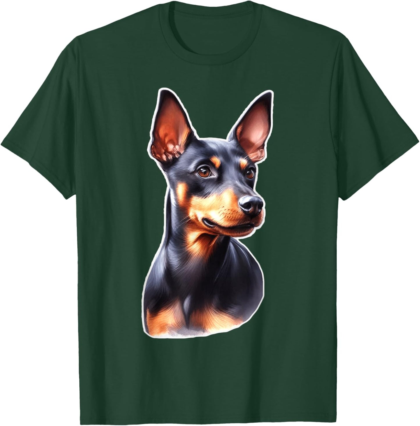 Urban Empyre Manchester Terrier Dog , Black, Small, -Adults/Kids, Short Sleeve T-Shirt - T-Shirt | Forest