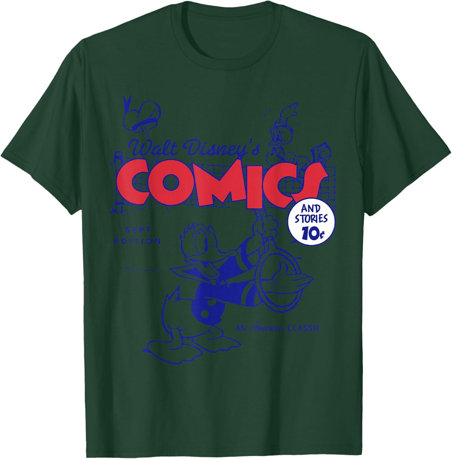 Disney Donald Duck Retro Comic Cover Hat T-Shirt - T-Shirt | Forest