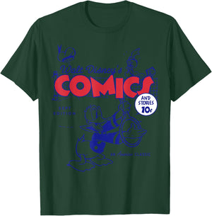 Disney Donald Duck Retro Comic Cover Hat T-Shirt - T-Shirt | Forest