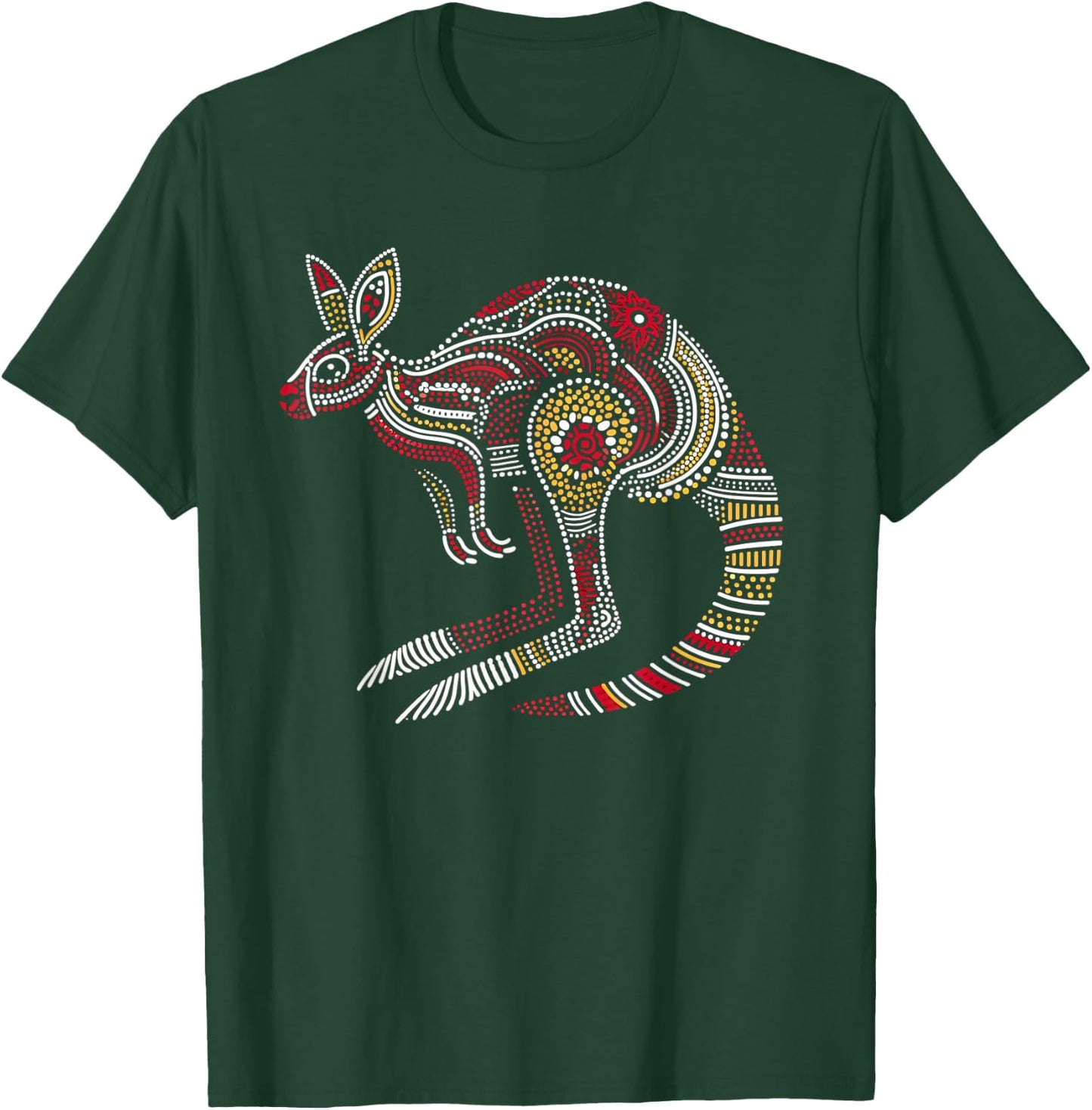 Australian Aboriginal Kangaroo Funny Australia Animal Lover T-Shirt - T-Shirt | Forest