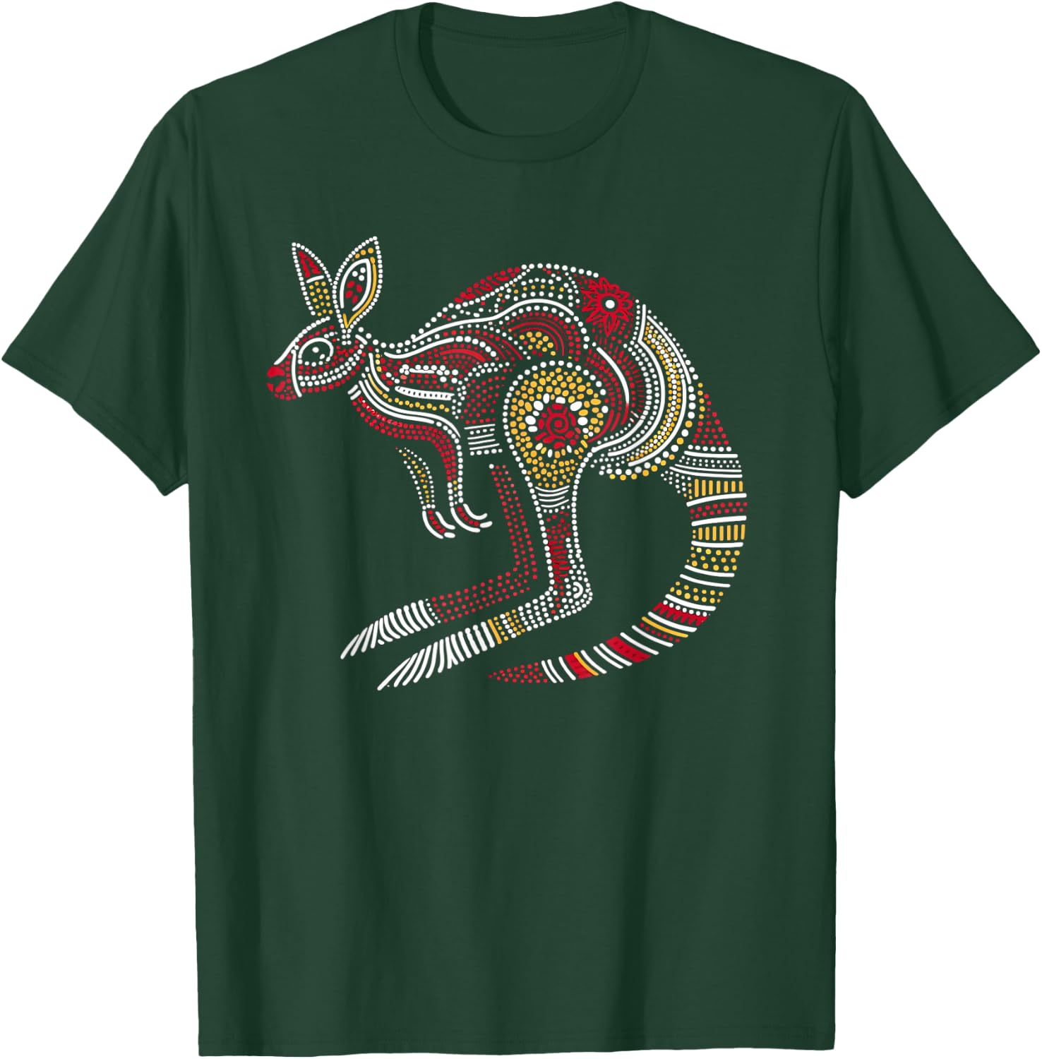 Australian Aboriginal Kangaroo Funny Australia Animal Lover T-Shirt - T-Shirt | Forest