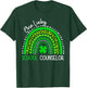 One Lucky School Counselor St Patrick's Day Shamrock Rainbow T-Shirt - T-Shirt | Forest