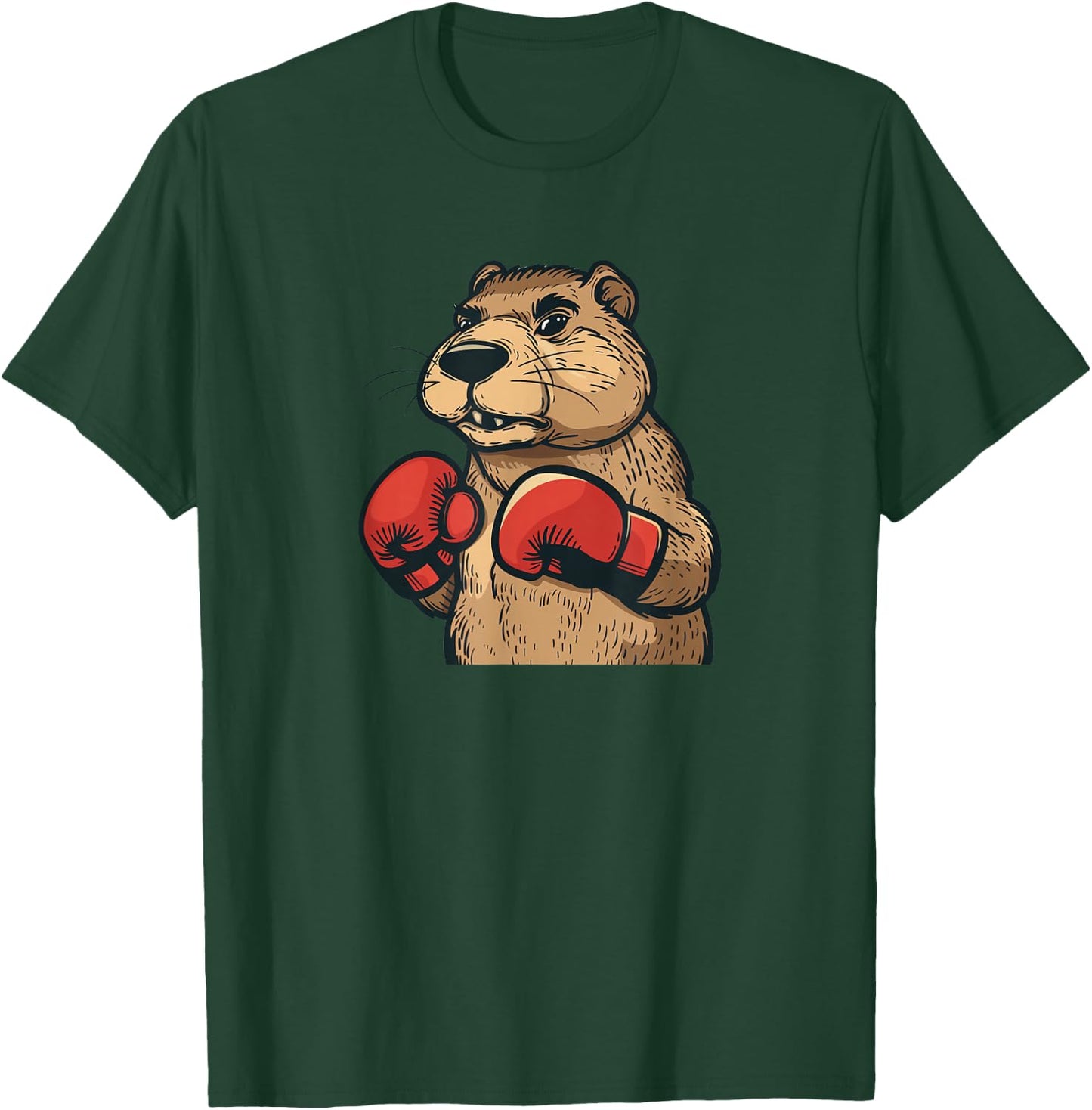 Funny Flannelette with Red Boxing Gloves Costume T-Shirt - T-Shirt | Forest
