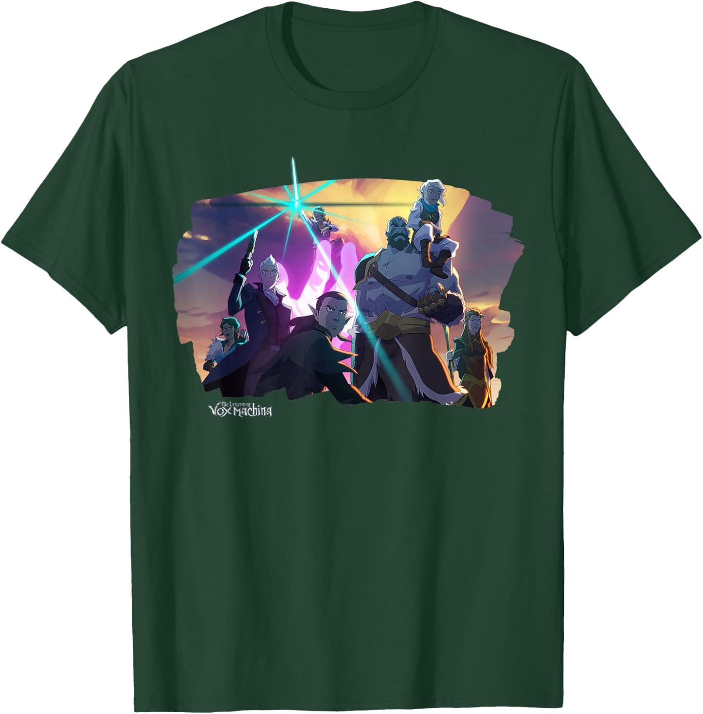 The Legend of Vox Machina - Offizielles Merchandise , Erwachsene, Fans der Serie, Cartoon-Muster, Schwarz, S T-Shirt - T-Shirt | Forest